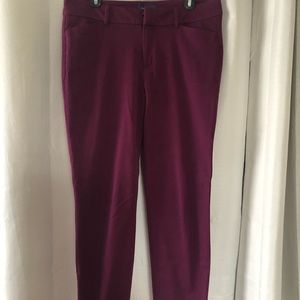 Red Wine Old Navy pixie pants